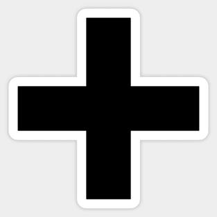 Greek cross (black) Sticker